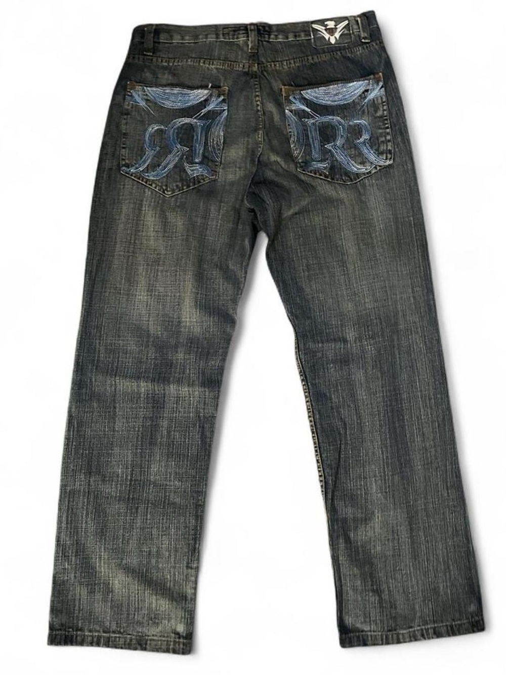 Vintage Roman Royalty‎ Y2K Baggy Embroidered Jeans 36x32